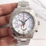 Swiss Grade Copy Rolex Yachtmaster 2 Stainless Steel White Dial 44mm